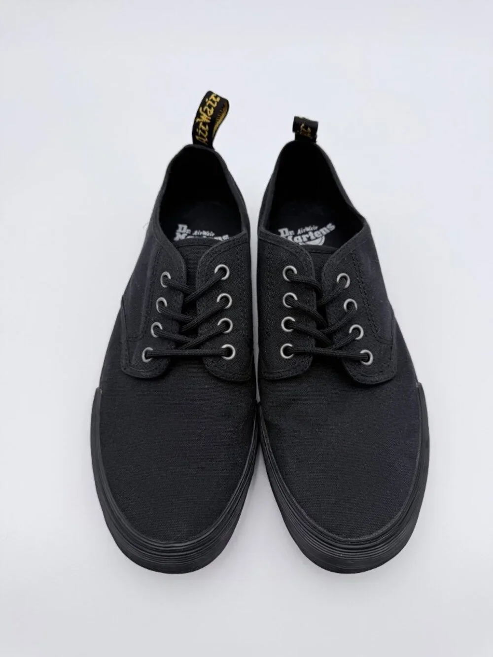 Dr. Martens Pressler Mens Black Canvas Sneakers Size 9 US Lace-Up Casual Shoes